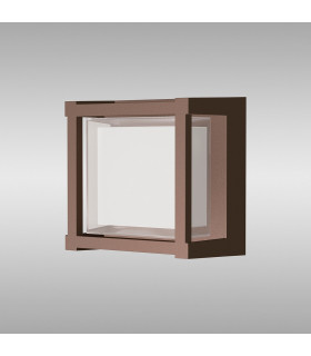 Creek Square Open Frame Ceiling/Wall Light 15W LED CCT Switchable 2700/3300/4000K 1200lm IP65 Rust Brown-2