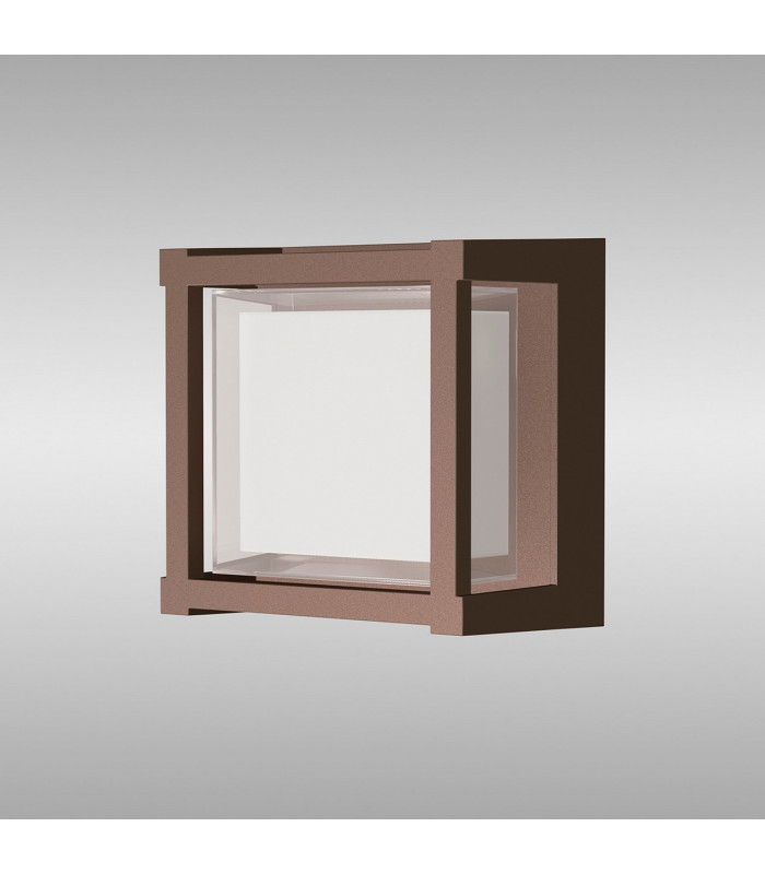 Creek Square Open Frame Ceiling/Wall Light 15W LED CCT Switchable 2700/3300/4000K 1200lm IP65 Rust Brown-2