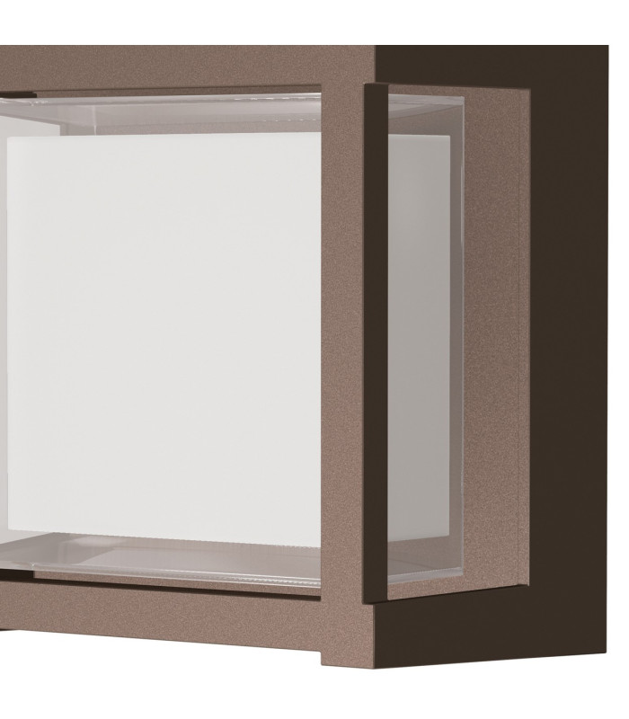 Creek Square Open Frame Ceiling/Wall Light 15W LED CCT Switchable 2700/3300/4000K 1200lm IP65 Rust Brown-5