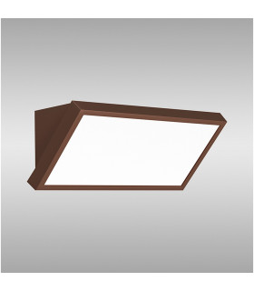 Creek Rectangular Angled Wall Light 20W LED CCT Switchable 2700/3300/4000K 1600lm IP65 Rust Brown 3yrs Warranty-2