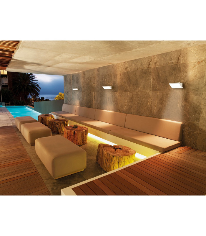 Creek Rectangular Angled Wall Light 20W LED CCT Switchable 2700/3300/4000K 1600lm IP65 White 3yrs Warranty-4