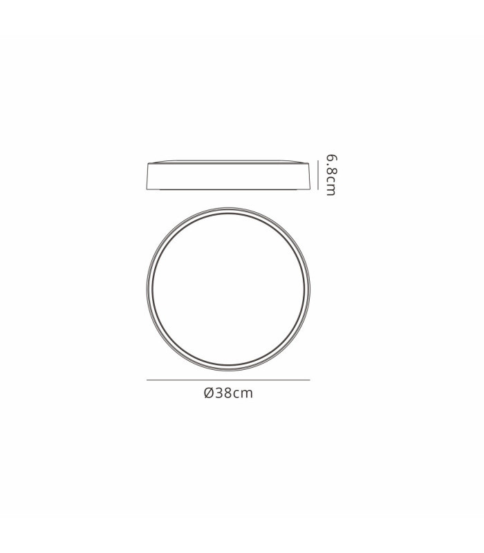 Cumbuco II Ceiling 38cm 30W LED 2700/3300/4000K On Board CCT 2200lm Black 3yrs Warranty-3
