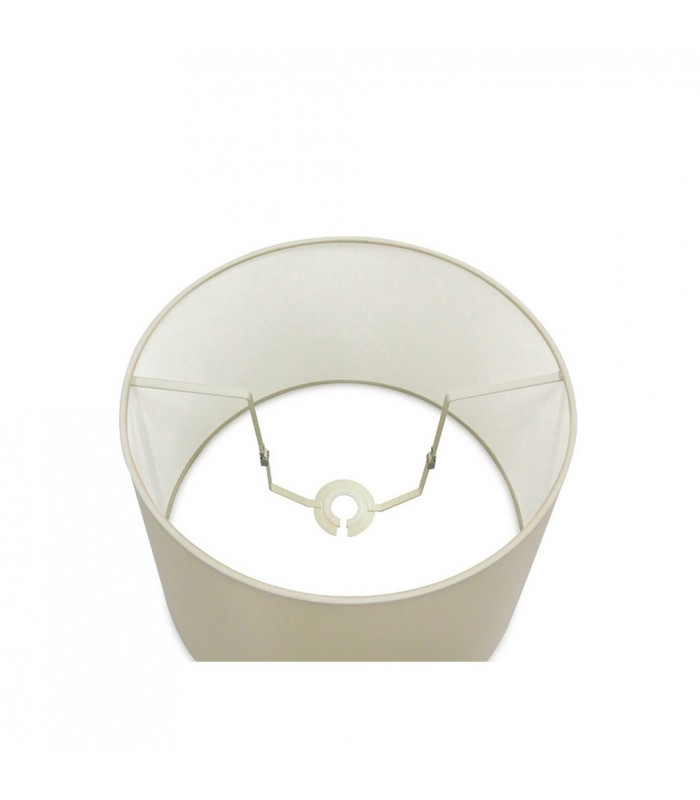 Dual Mount Round Empire, 320, 400 x 260mm Faux Silk Fabric Shade, Ivory Pearl, White Laminate - 4