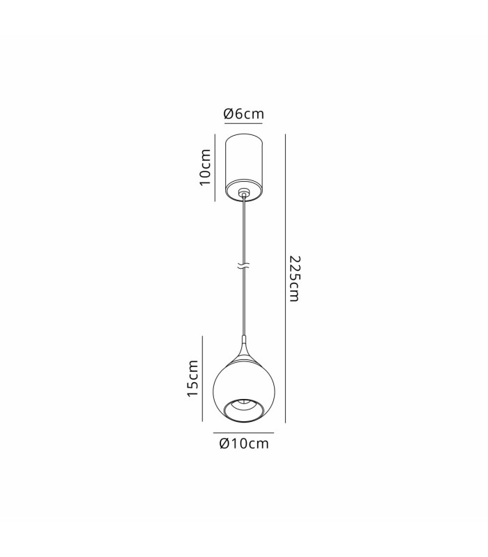 Drop Pendant 7W LED 3000K 580lm 36º Pearl Black 3yrs Warranty-3