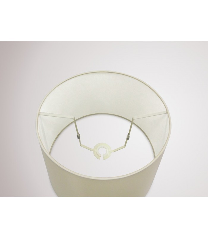 Dual Mount Round Empire, 320, 400 x 260mm Faux Silk Fabric Shade, Ivory Pearl, White Laminate - 9