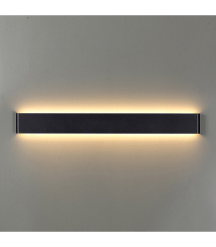 Egeo 61cm Linear Wall Lamp 20W LED 2700K 1600lm Black 3yrs Warranty-2