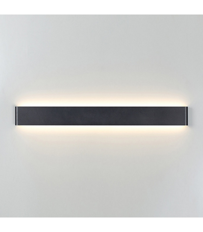 Egeo 61cm Linear Wall Lamp 20W LED 3000K 1600lm Black 3yrs Warranty-2