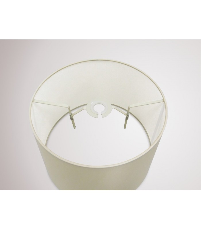Dual Mount Round Empire, 320, 400 x 260mm Faux Silk Fabric Shade, Ivory Pearl, White Laminate - 10