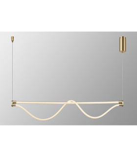 Fugaz Linear Pendant 38W LED 3000K 2600lm Painted Gold 3yrs Warranty-2