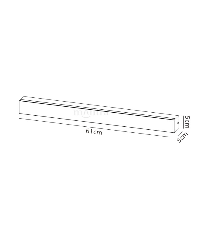 Elegance 61cm Linear Up & Down Wall Lamp 24W LED 3000K 2800lm Brushed Grey 3yrs Warranty-3