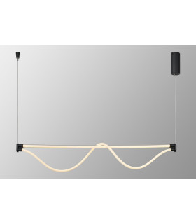 Fugaz Linear Pendant 38W LED 3000K 2600lm Sand Black 3yrs Warranty-2