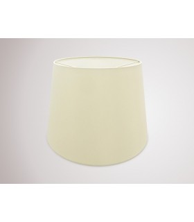 Dual Mount Round Empire, 350, 450 x 280mm Faux Silk Fabric Shade, Ivory Pearl, White Laminate - 2