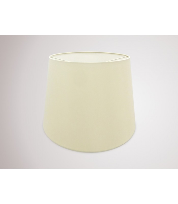 Dual Mount Round Empire, 350, 450 x 280mm Faux Silk Fabric Shade, Ivory Pearl, White Laminate - 2