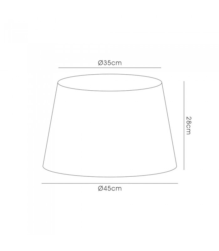 Dual Mount Round Empire, 350, 450 x 280mm Faux Silk Fabric Shade, Ivory Pearl, White Laminate - 3
