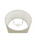 Dual Mount Round Empire, 350, 450 x 280mm Faux Silk Fabric Shade, Ivory Pearl, White Laminate - 4