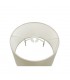 Dual Mount Round Empire, 350, 450 x 280mm Faux Silk Fabric Shade, Ivory Pearl, White Laminate - 5