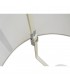 Dual Mount Round Empire, 350, 450 x 280mm Faux Silk Fabric Shade, Ivory Pearl, White Laminate - 7