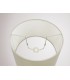 Dual Mount Round Empire, 350, 450 x 280mm Faux Silk Fabric Shade, Ivory Pearl, White Laminate - 9