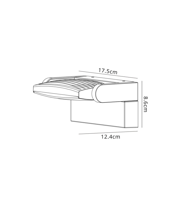 Hood Wall Lamp 12W LED 3000K 1100lm IP65 Dark Grey 3yrs Warranty-3