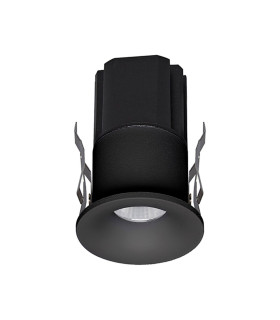 Hurgada IP54 Recessed Spotlight 7W 3000K 571lm Black Cut Out 35mm Driver Included 3yrs Warranty-1