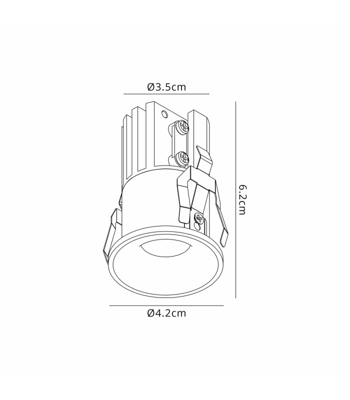 Hurgada IP54 Recessed Spotlight 7W 3000K 571lm White Cut Out 35mm Driver Included 3yrs Warranty-3