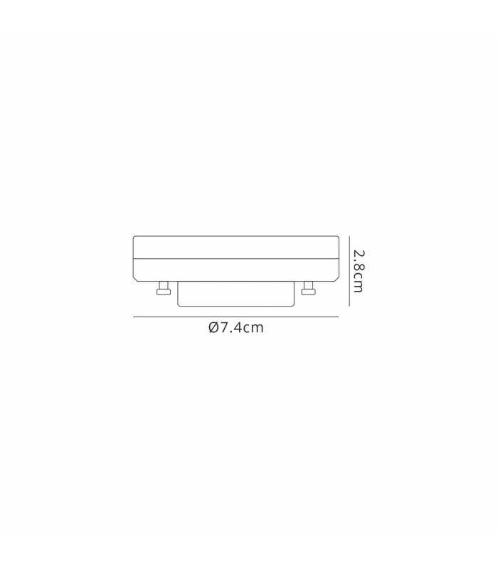 LED GX53 Dimmable 12W Warm White 4000K 930lm 120° White Finish-3
