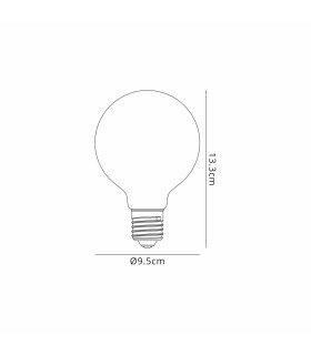 LED Globe 95mm E27 8W Warm White 3000K-2