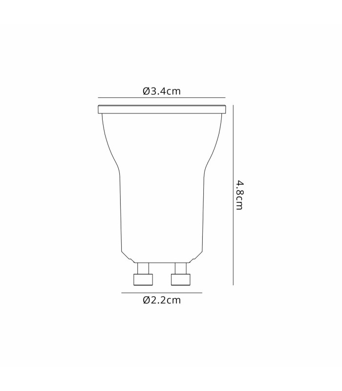 LED Mini Diameter 35mm GU10 (GU11) 4W Warm White 3000K 310lm-3