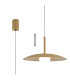 Lidia 40cm Rise And Fall Pendant 12W LED 3000K 1500lm Matt Gold 3yrs Warranty-1