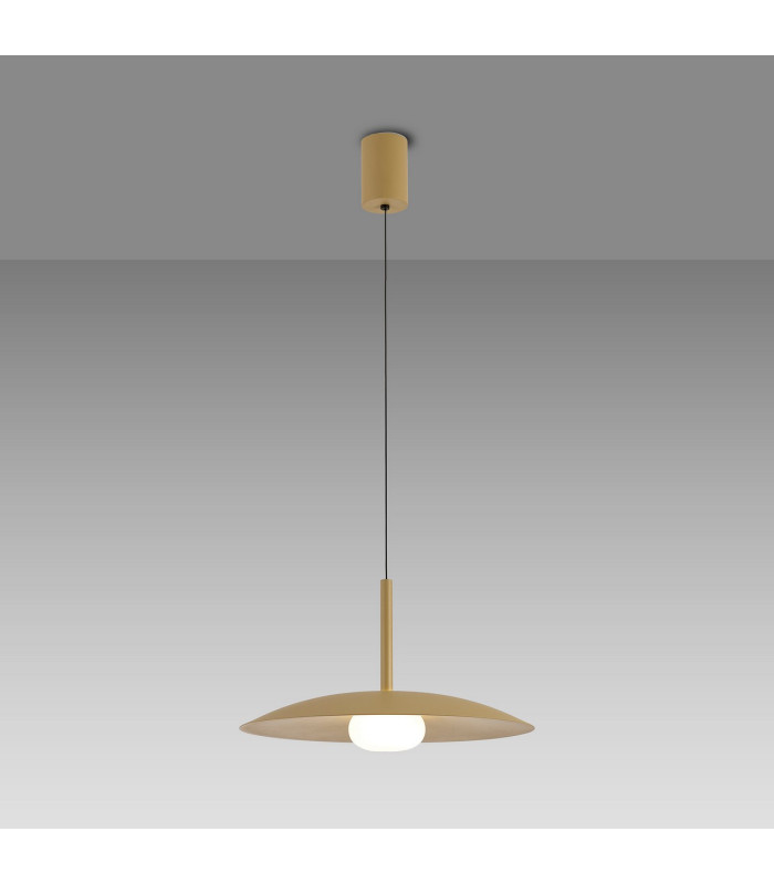 Lidia 40cm Rise And Fall Pendant 12W LED 3000K 1500lm Matt Gold 3yrs Warranty-2