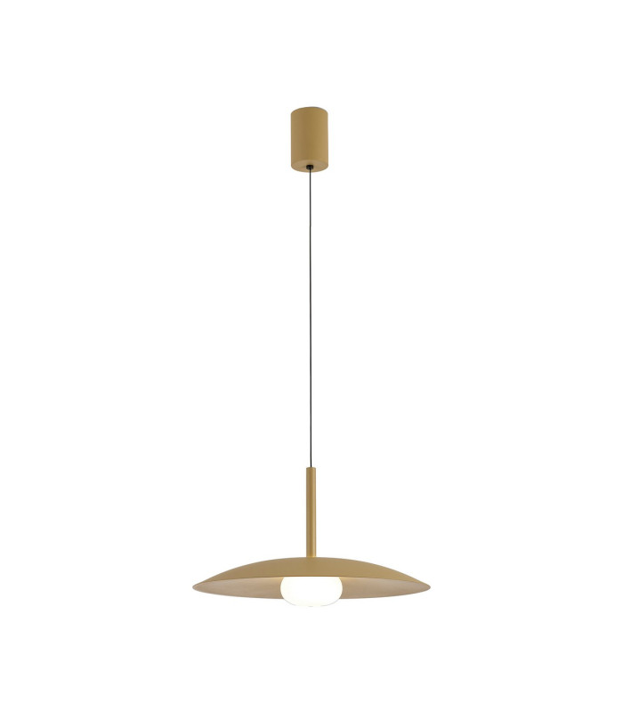 Lidia 40cm Rise And Fall Pendant 12W LED 3000K 1500lm Matt Gold 3yrs Warranty-5