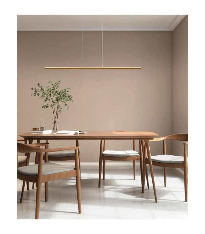 Lineal 1.2m Linear Pendant 38W LED 3000K 5150lm Painted Gold 3yrs Warranty-4