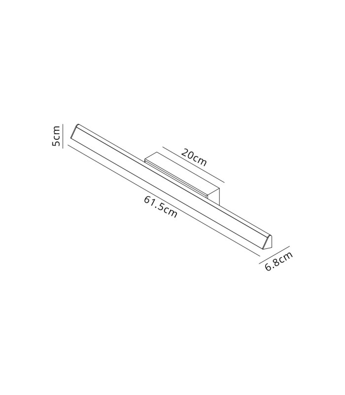 Lineal 60cm Linear Wall/Ceiling Light 22W LED 3000K 3050lm Sand Black 3yrs Warranty-3
