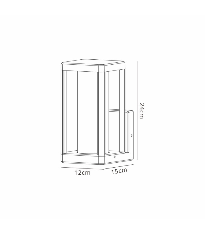 Nevada Wall Lamp 1 x E27 IP65 Dark Grey 2yrs Warranty-3