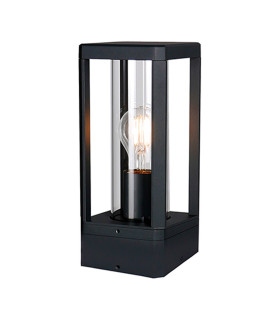 Nevada Pedestal Lamp 1 x E27 IP65 Matt Black 2yrs Warranty-1