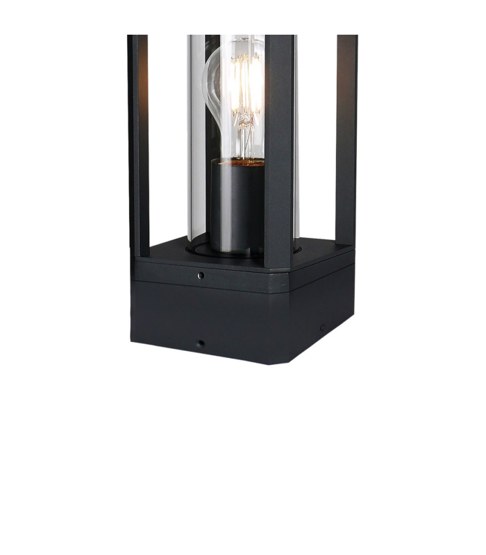 Nevada Pedestal Lamp 1 x E27 IP65 Matt Black 2yrs Warranty-5