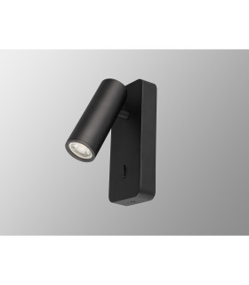 Notte Wall Lamp Switched 1 x 35mm GU10 (GU11) (Not Included) Black-2