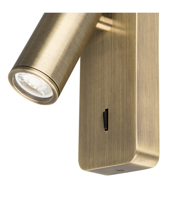 Notte Wall Lamp Switched 1 x 35mm GU10 (GU11) (Not Included) Antique Brass-5