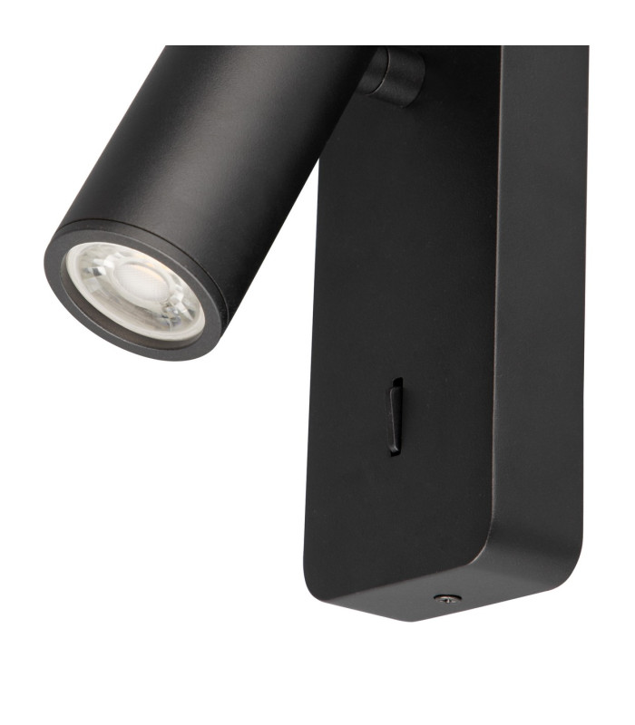 Notte Wall Lamp Switched 1 x 35mm GU10 (GU11) (Not Included) Black-5