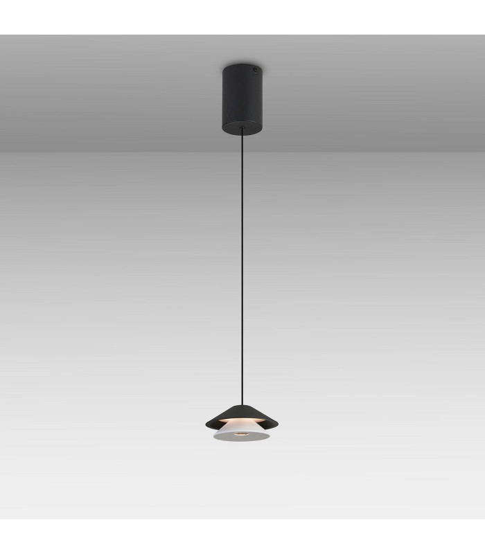 Piccola 13cm Rise & Fall Pendant 5W LED 3000K 550lm Black 3yrs Warranty-2