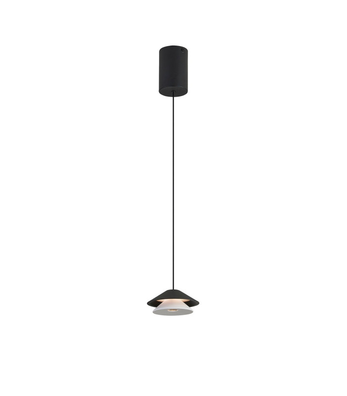 Piccola 13cm Rise & Fall Pendant 5W LED 3000K 550lm Black 3yrs Warranty-4