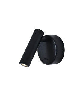 Prea Wall/Reading Light 3W LED 3000K 210lm Switched Black 3yrs Warranty-1