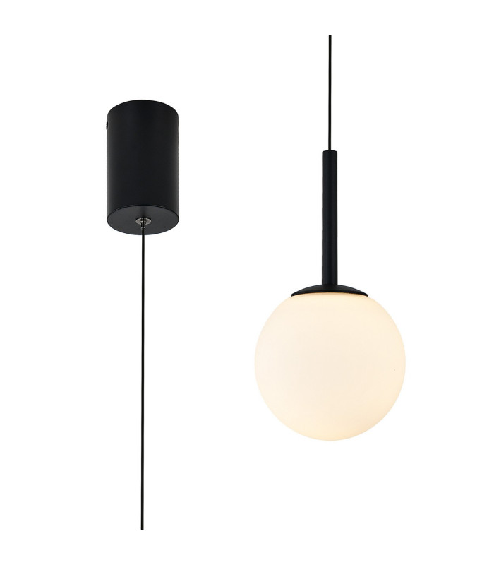 Puebla Pendant 9W Globe LED 3000K 630lm Black 3yrs Warranty-1
