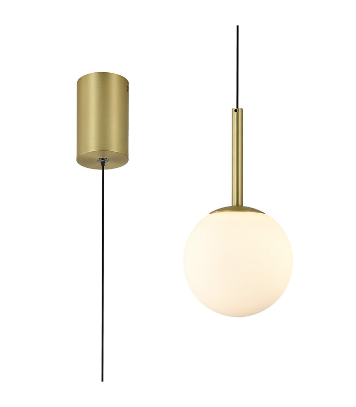 Puebla Pendant 9W Globe LED 3000K 630lm Satin Gold 3yrs Warranty-1