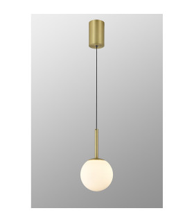 Puebla Pendant 9W Globe LED 3000K 630lm Satin Gold 3yrs Warranty-2