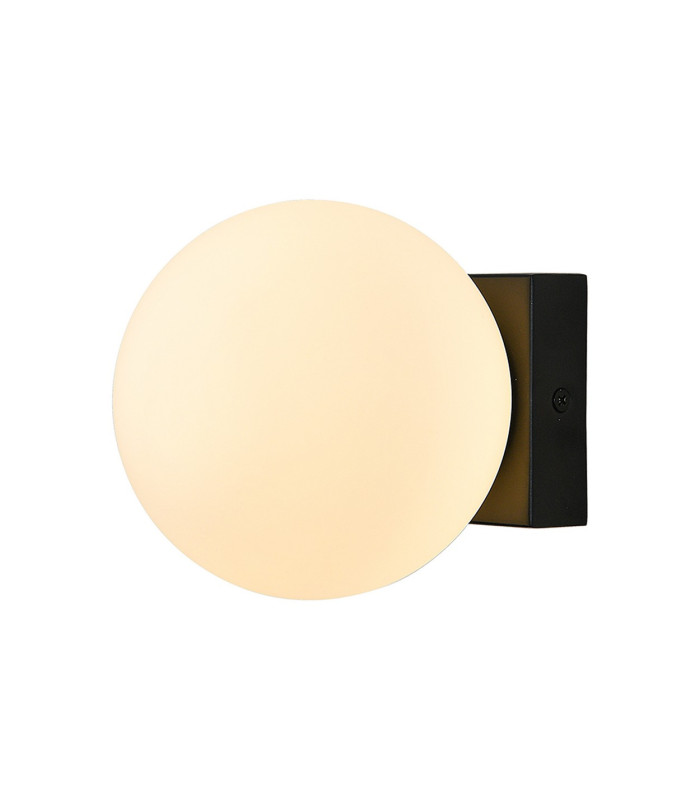 Puebla Ceiling/Wall Light 6W Globe LED 3000K 420lm Black 3yrs Warranty-1