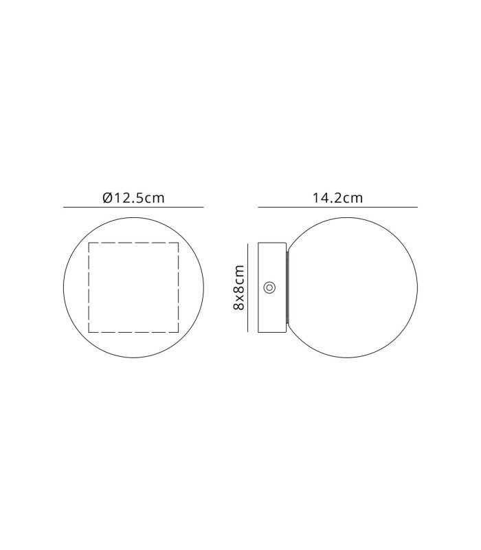 Puebla Ceiling/Wall Light 6W Globe LED 3000K 420lm Satin Gold 3yrs Warranty-3