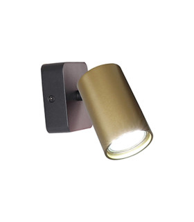 Sal Wall Light GU10 Satin Gold/Matt Black-1