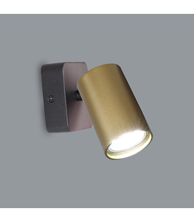 Sal Wall Light GU10 Satin Gold/Matt Black-2