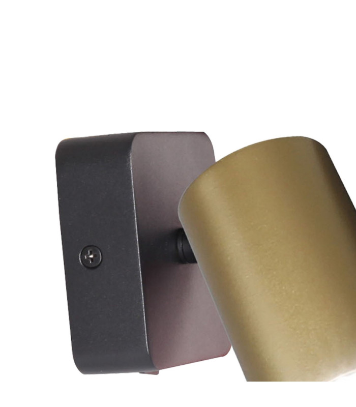 Sal Wall Light GU10 Satin Gold/Matt Black-5